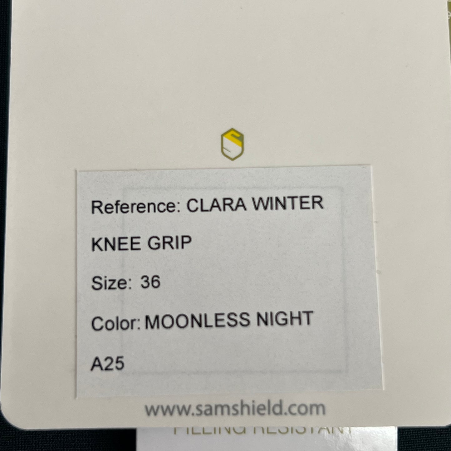 SAMSHIELD Clara Winter Equestrian Pants Women's Sz US 26, UK 8, FR 36 Moonless Night