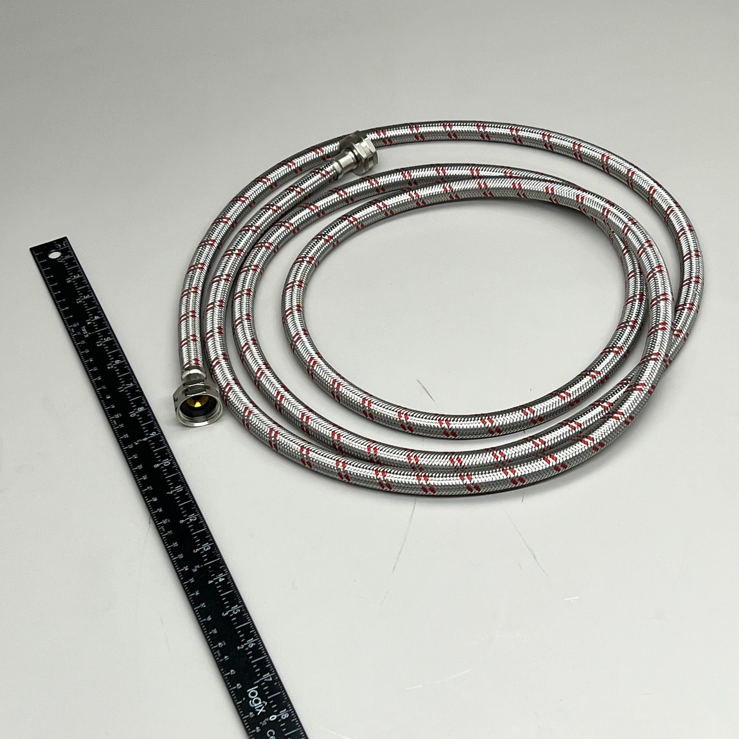 HIPPOHOSE Stainless Steel Braided Washer Machine Hose Single Sides 90 Degree Elbow Fits all Models 10ft X0037DH64B