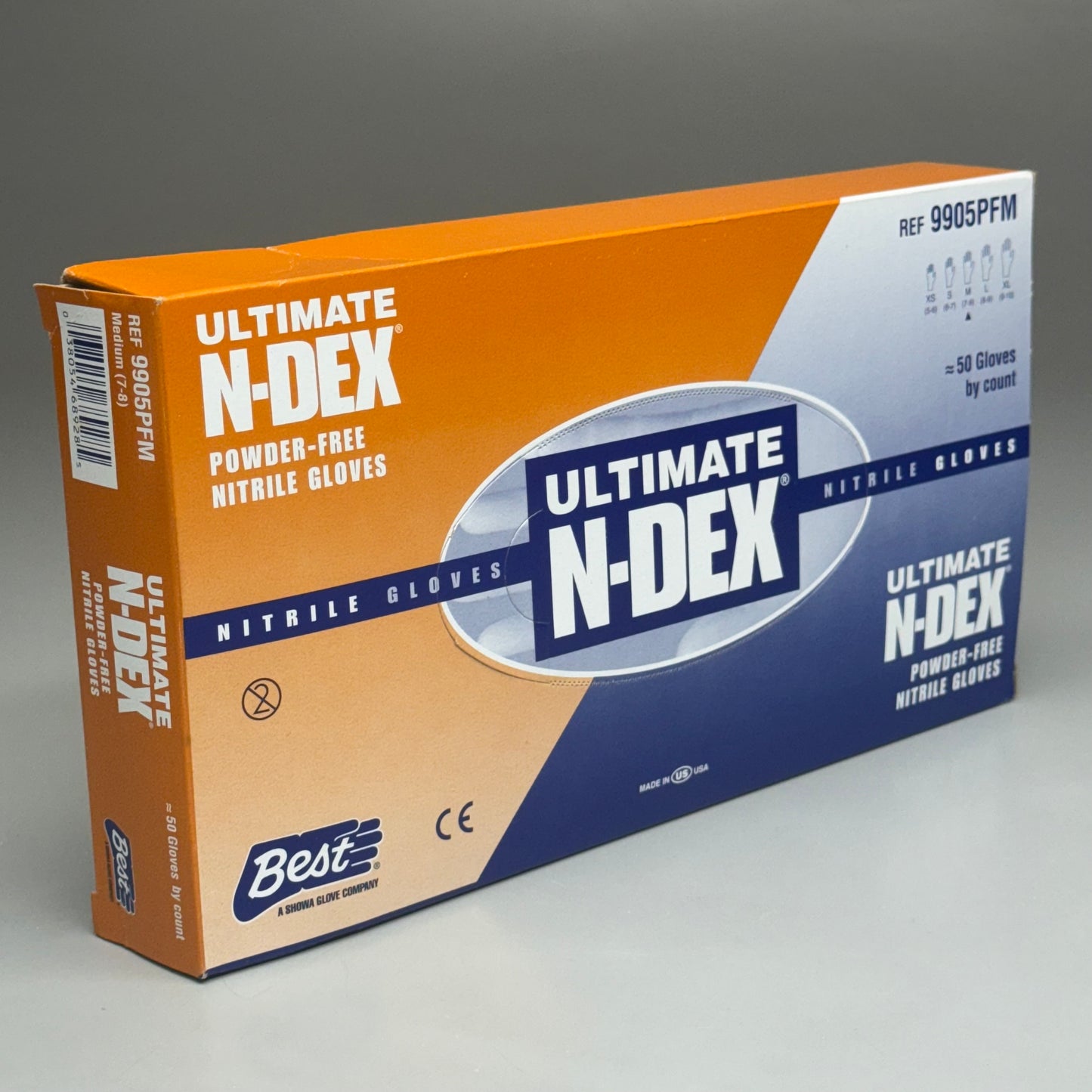 ULTIMATE N-DEX 50 Nitrile Gloves Powder-Free REF 9905PFM Medium (7-8) Blue