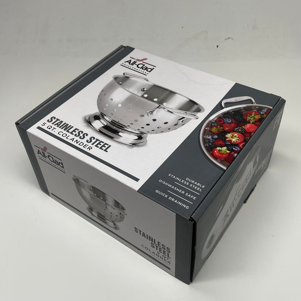 ALL-CLAD Heavy Gauge Stainless Steel Colander 5 Quart Silver 8700800484