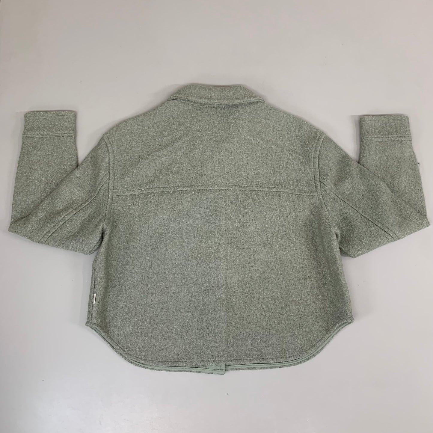 LEVI'S Front Button Cropped Jacket W/ Laydown Collar Women's Large Tea Green 595450040