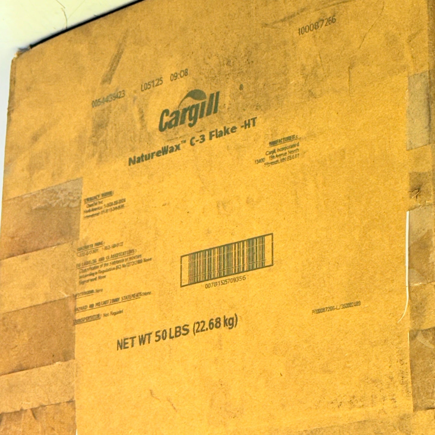 CARGILL NatureWax C-3 Soy Wax Flakes 50 pound White