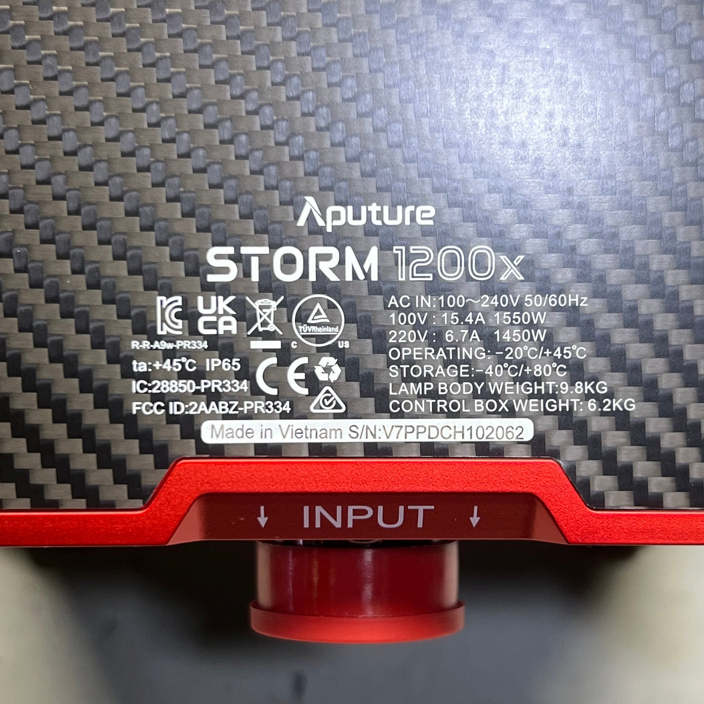APUTURE Storm 1200x, 1200w Bi-color Led Monolight Sz 14"L x 11"W x 13"H, Black AP0700019X