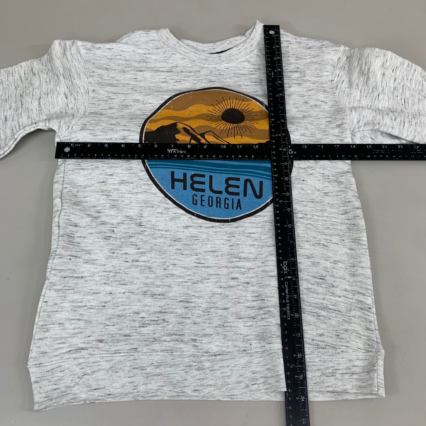 LONEROCK Helen Georgia Crew Sweatshirt Sz Small Grey/White