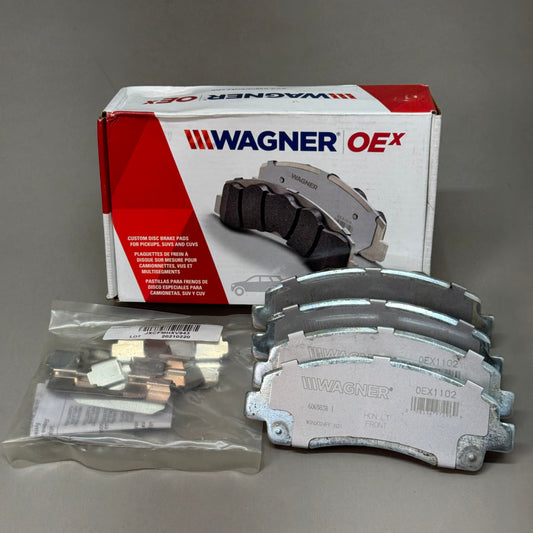 WAGNER OEx Ceramic Disc Brake Pad Set 6" x 2" Grey OEX1102