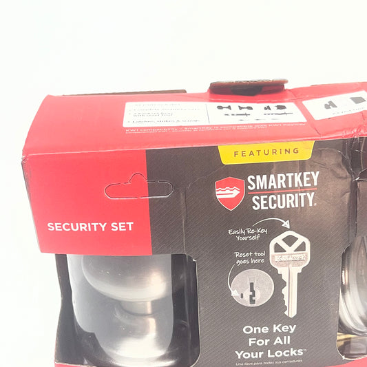 KWIKSET Smartkey Security Dual Key Door Knob & Dead Bolt Satin Nickel (As-Is)