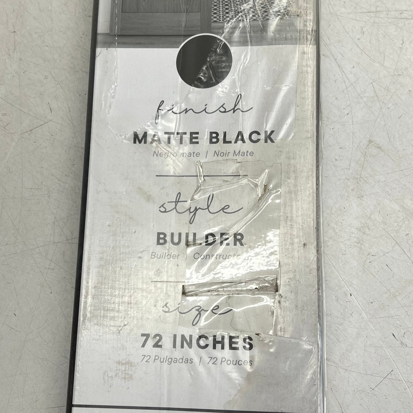 NATIONAL HARDWARE 001 Builder Barn Door Kit 72" Track Steel Matte Black