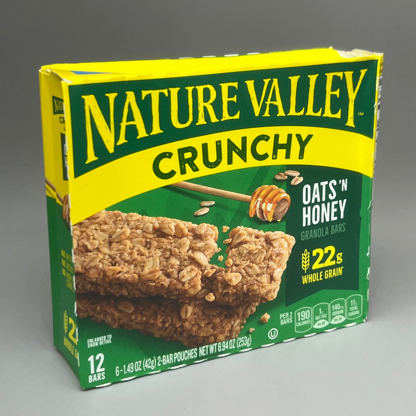 NATURE VALLEY (2 BOXES) Crunchy Oats ’n Honey Granola Bars 8.94oz Exp 12/24