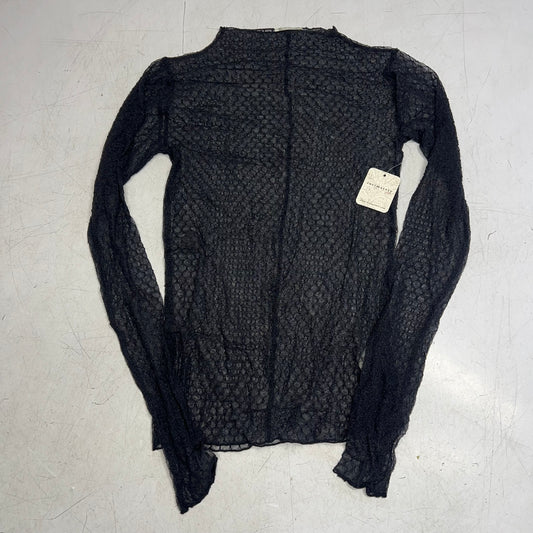FREE PEOPLE Minding My Business Mock Neck Top Women's Sz XS Black OB2249049