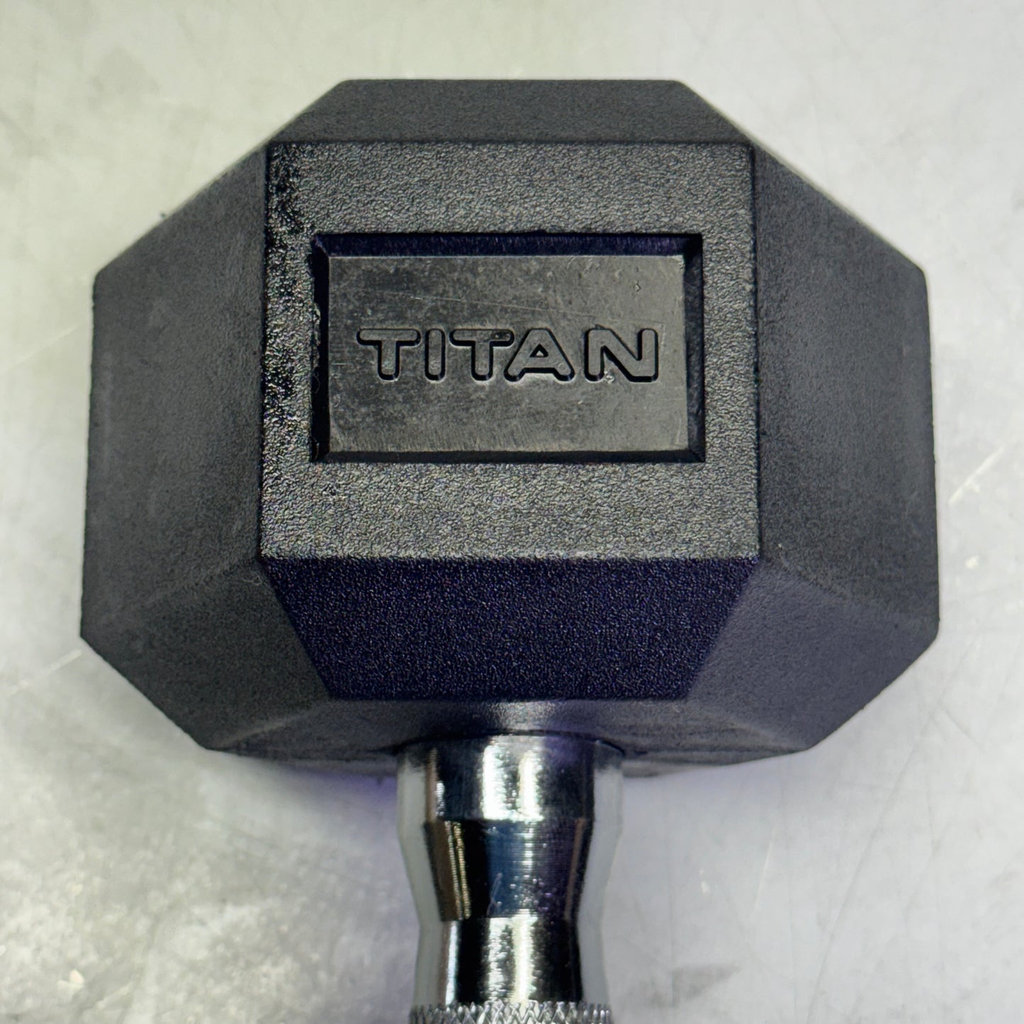 TITAN FITNESS (2 PACK) Black Rubber Coated Hex Dumbbell Single 10lb HEXDBB_10