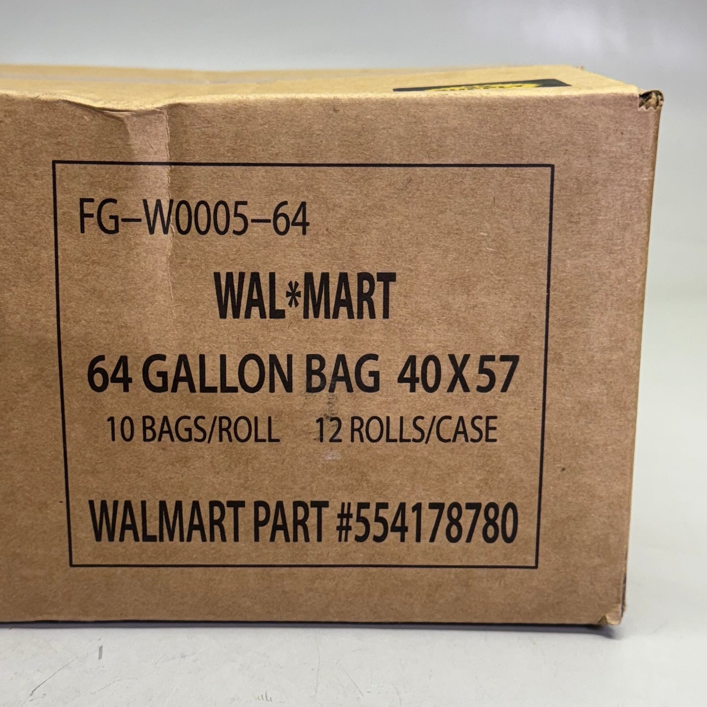 ZA@ WALMART (12 Rolls) 64 Gal Bag 40" x 57" 554178780 (New)