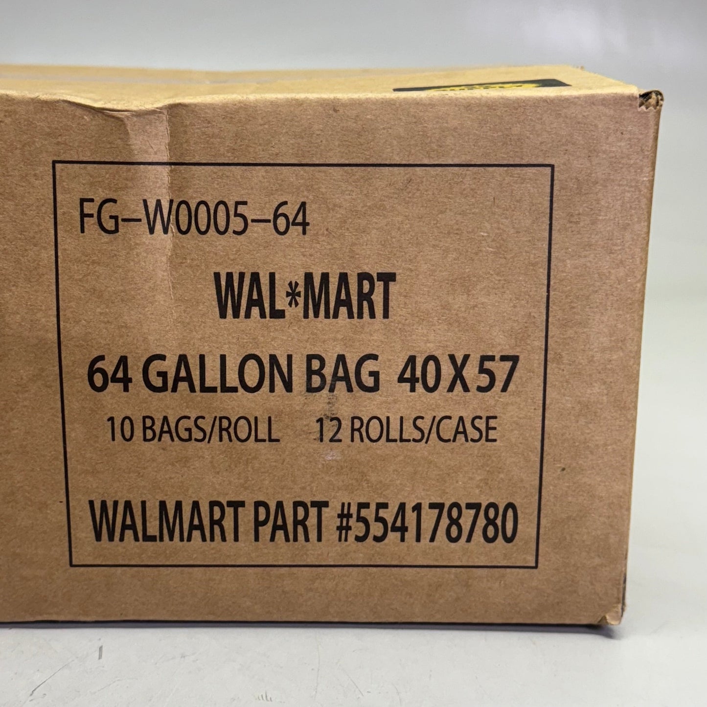 ZA@ WALMART (12 Rolls) 64 Gal Bag 40" x 57" 554178780 (New) D
