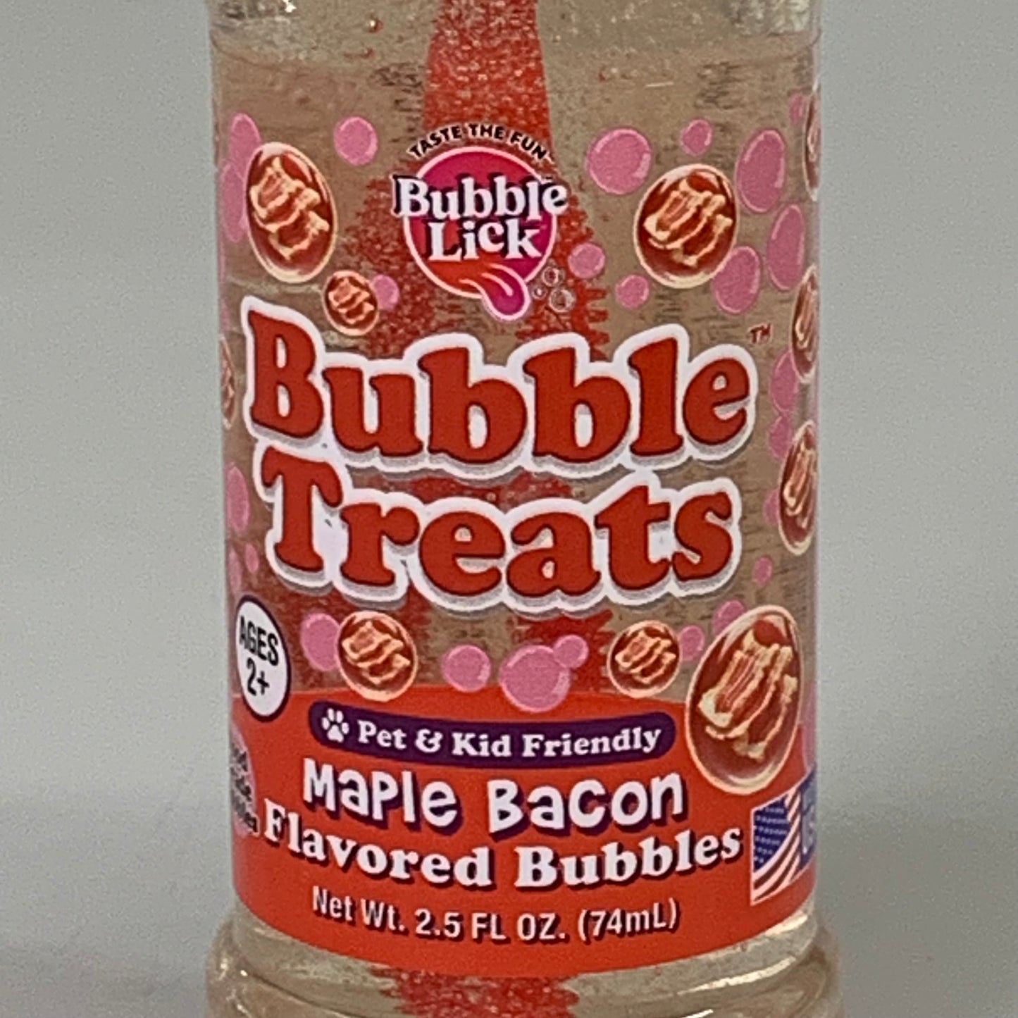 BUBBLELICK (3 PACK)Lick-able Bubble Dog Treats Maple Bacon Flavor 2.5oz BB 05/26