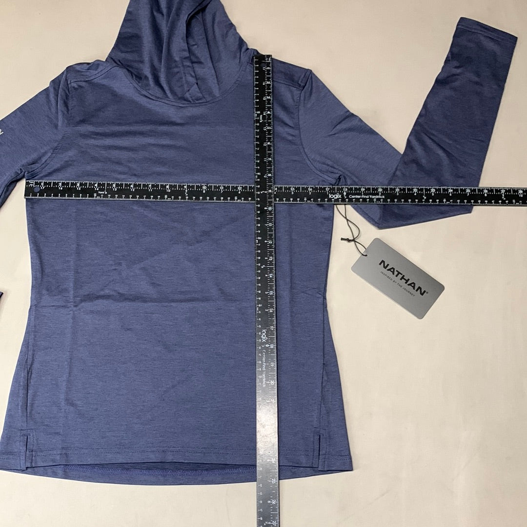 NATHAN 365 Hooded Long Sleeve Shirt Women's Sz XS Peacoat NS50080-60135-XS (New)