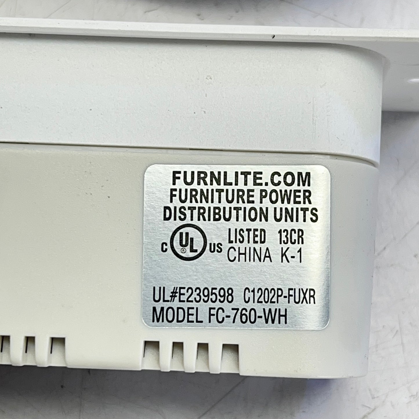 DEKKO Furnlite Recessed Power 2 Outlet w/ USB-A & USB-C 10’ Cord White FC-760