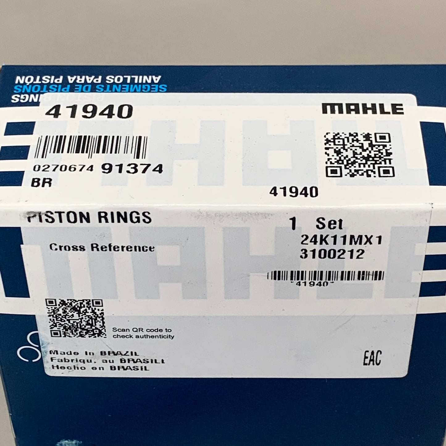 MAHLE Engine Piston Ring Set For Ford 41940