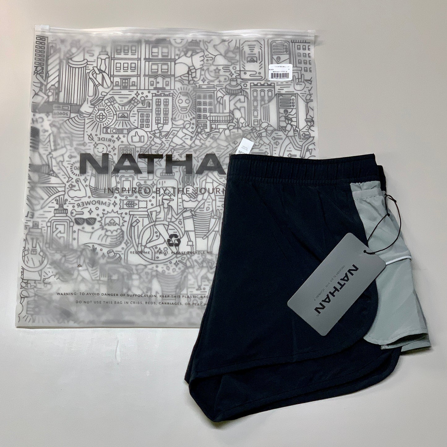 NATHAN Essential Short 2.0 Women's Black Size L NS51400-00001-L