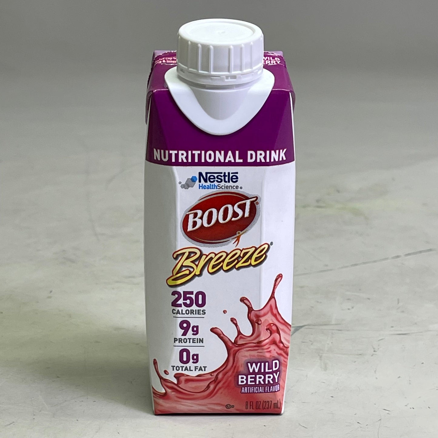 ZA@ NESTLE (24 Pack) Boost Breeze Wild Berry Flavor 8 fl oz BB 12/25 D