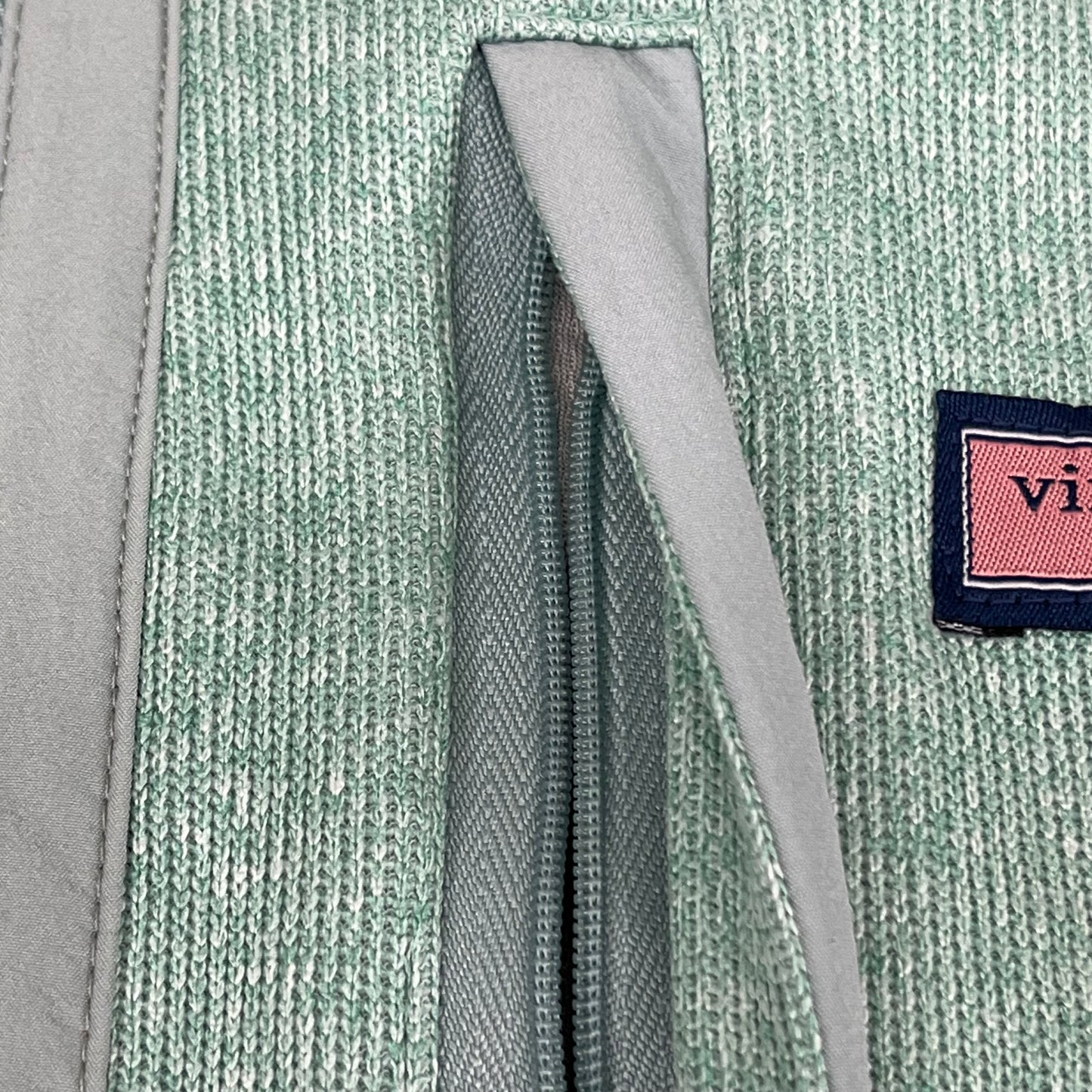 VINEYARD VINES Martha's Vineyard Men's Teal Green Half Zip Pullover Sz-S