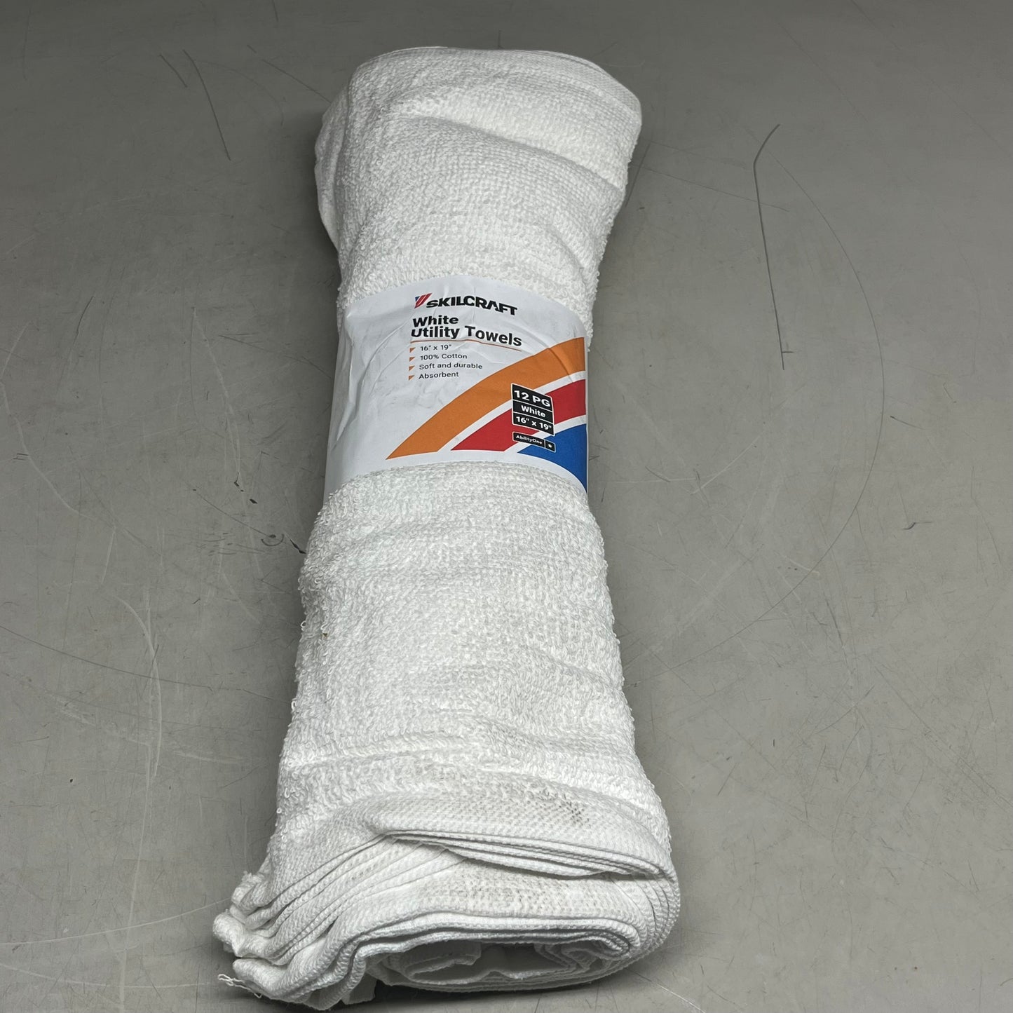 SKILCRAFT (12 PACK) White Utility Towels 16"x19" White