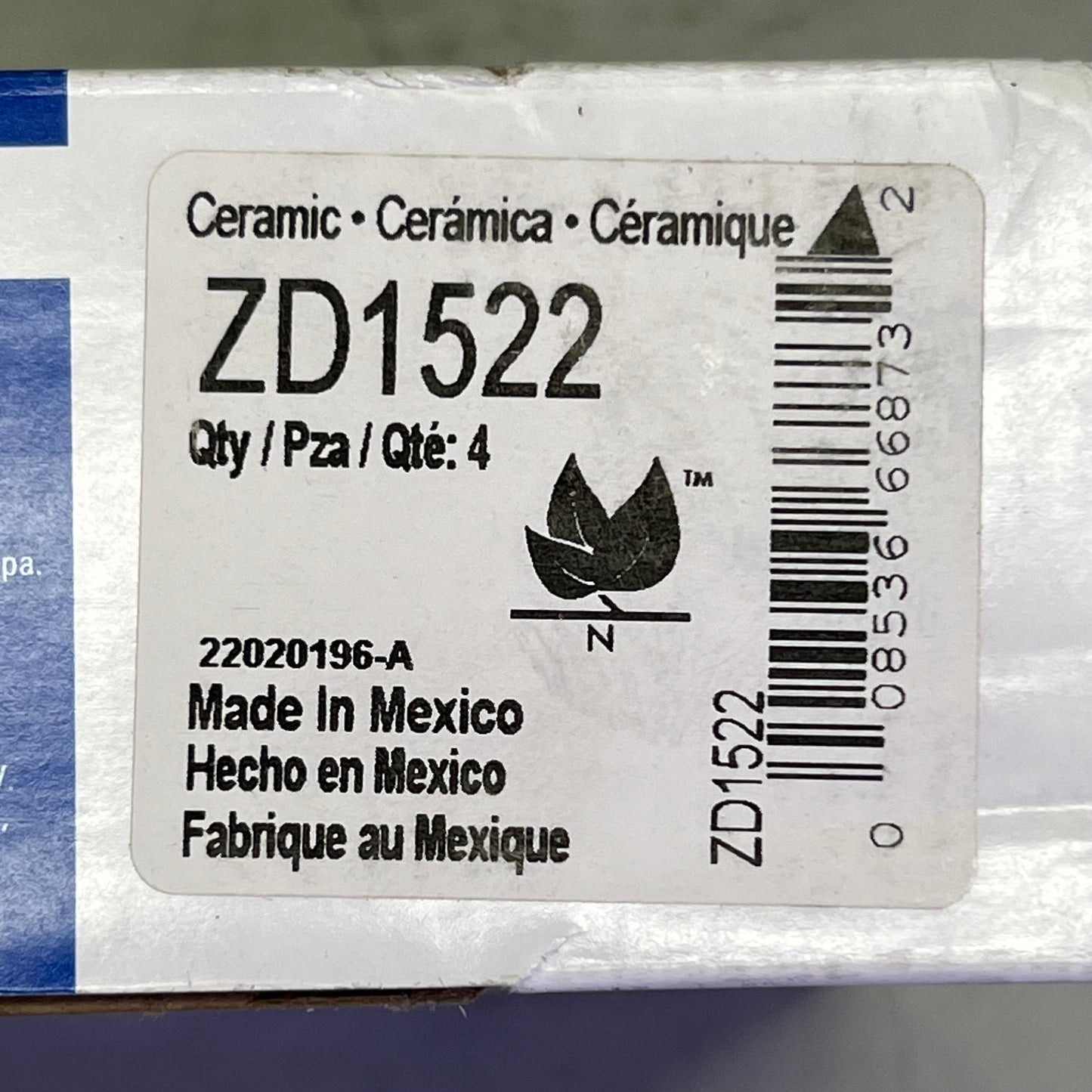 WAGNER QS Ceramic Disc Brake Shoes Set 9" x 5" Black ZD1522