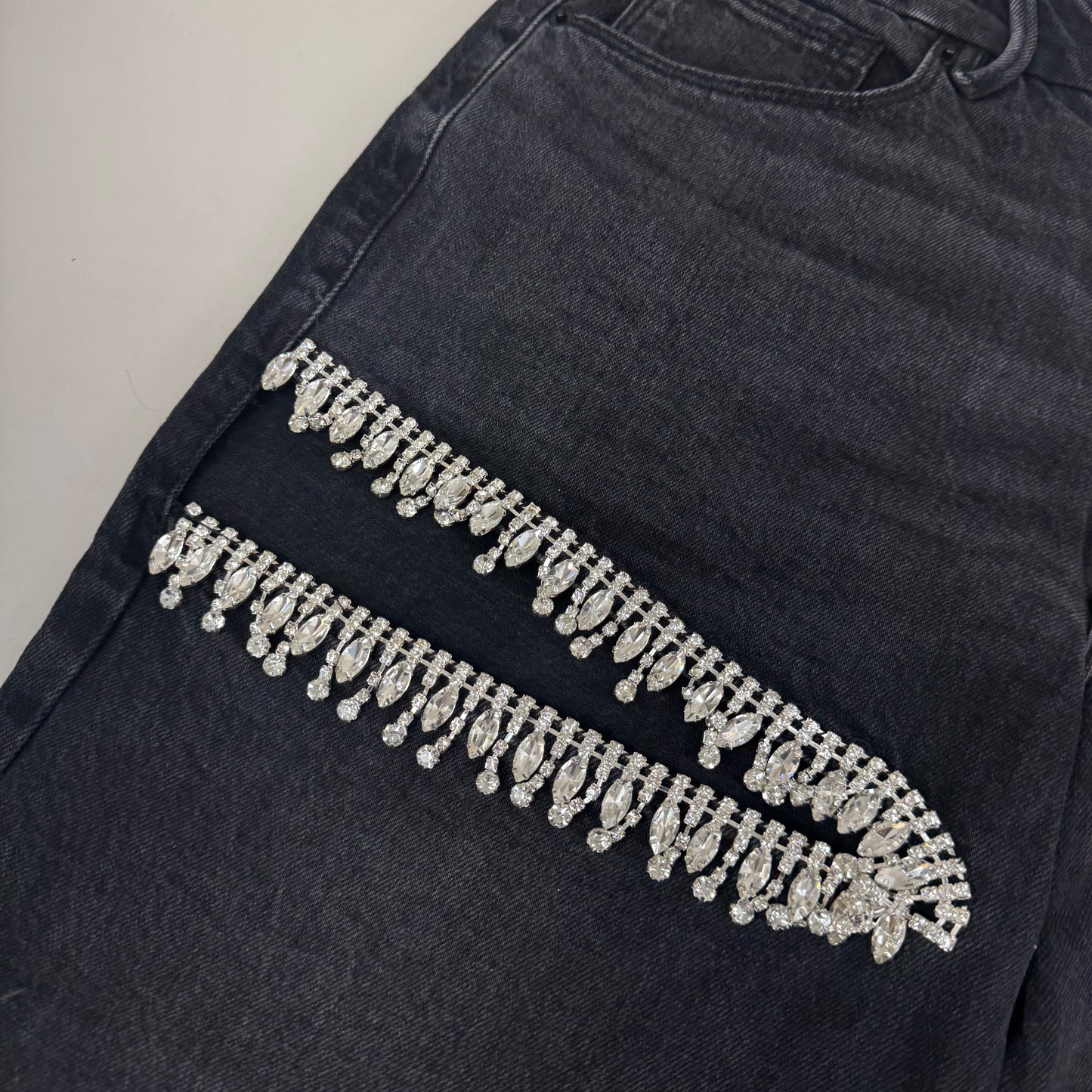 GOOD AMERICAN Good Icon Straight Jeans Women's Sz 10 Black376 GDS150B