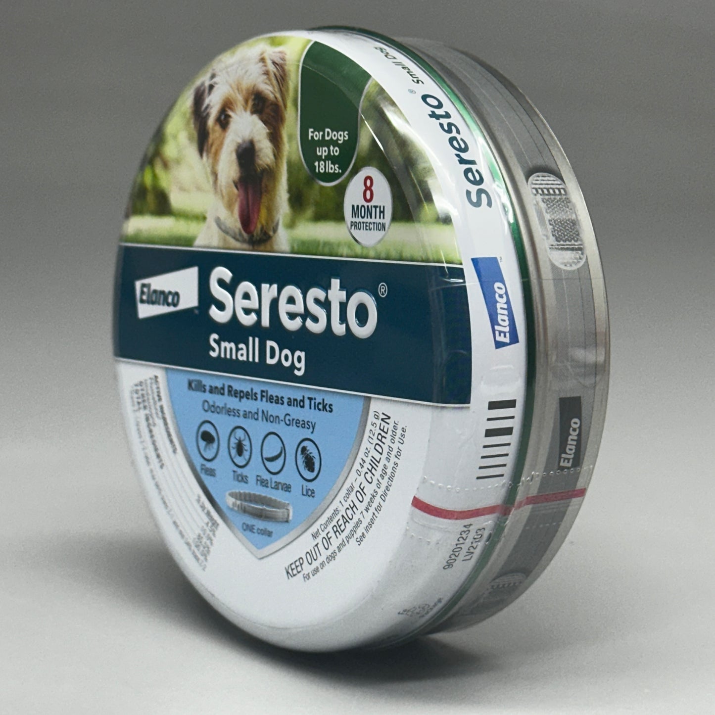 Z@ SERESTO (2 PACK) Elanco Flea & Tick Collar for Dogs Under 18 lbs 8 Month Protection