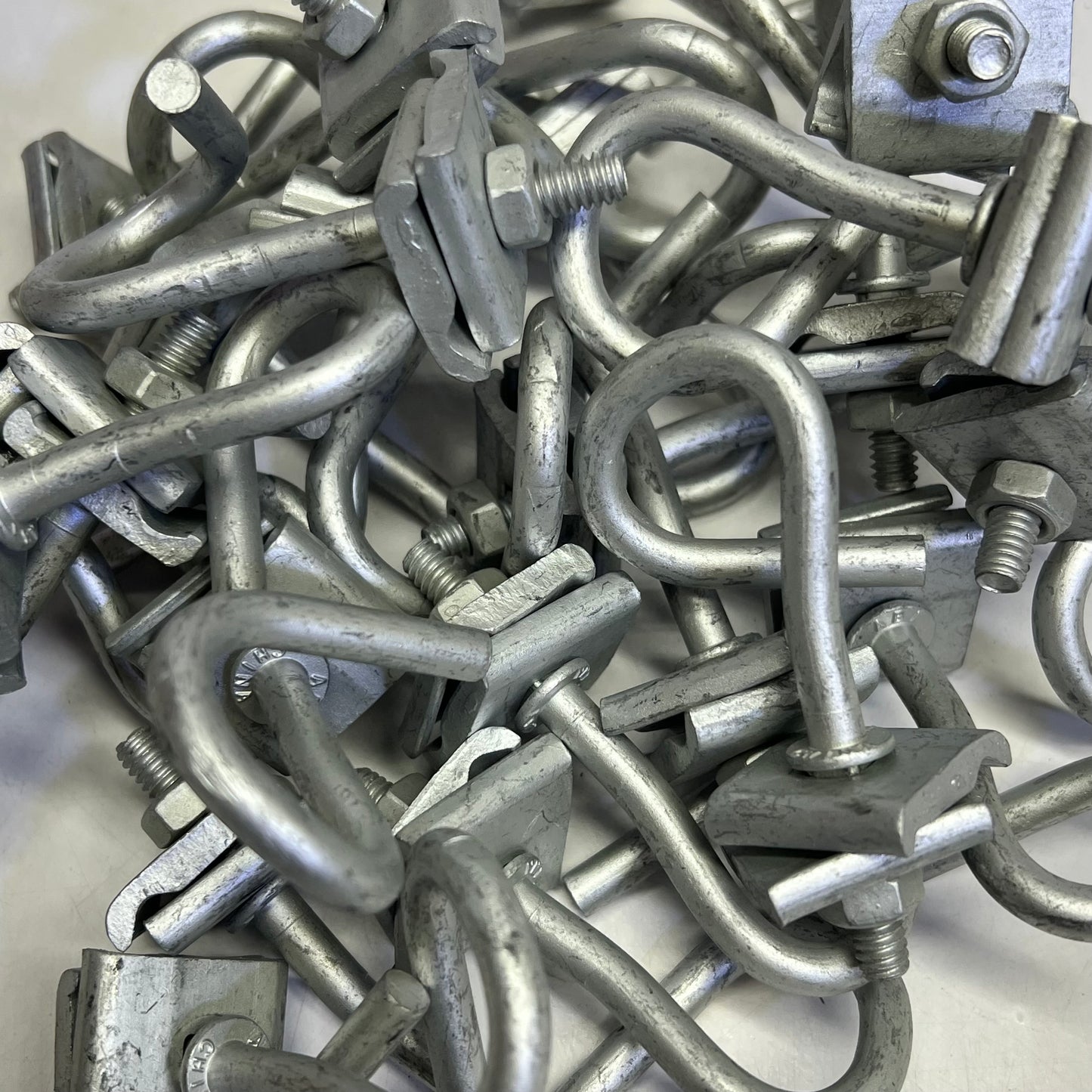ALLIED BOLT (100 PACK) Q Span Clamp Grade 2 Steel 1/4" Dia Pig Tail Silver 4042