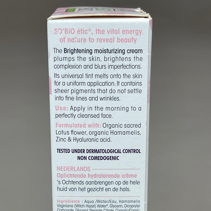 ZA@ SO BIO etic Brightening Moisturizing Cream 1.35 fl oz (New) E