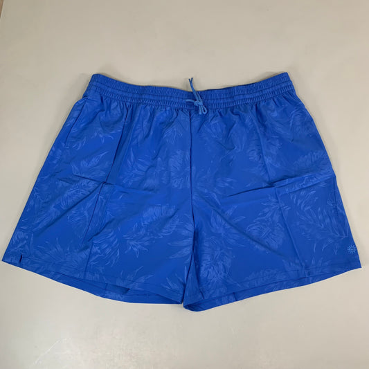 RAYA SUN Stretch Swim Style Shorts W/ Flower Design Women's 3X Blue/Gray