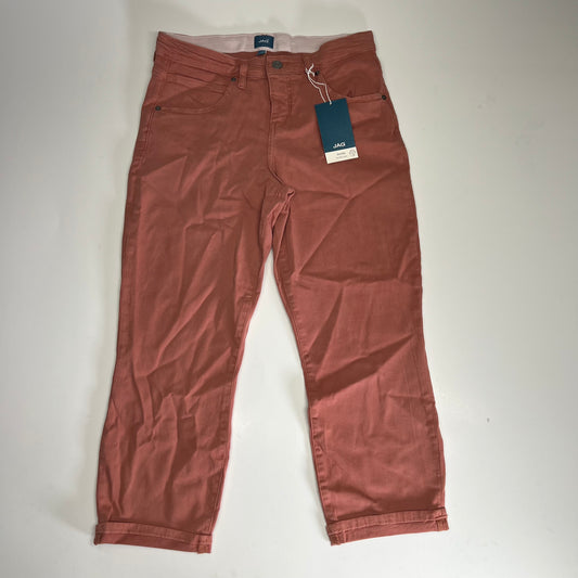 JAG Cecilia Capri Pants Super Stretch Twill Fabric Mid Rise Women's Sz 10 Salmon