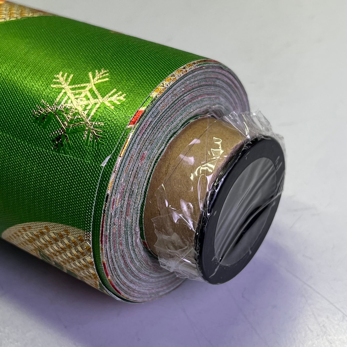 Christmas Ornaments Poinsettia & Bells Vinyl Tablecloth 54"x60' Shine Green