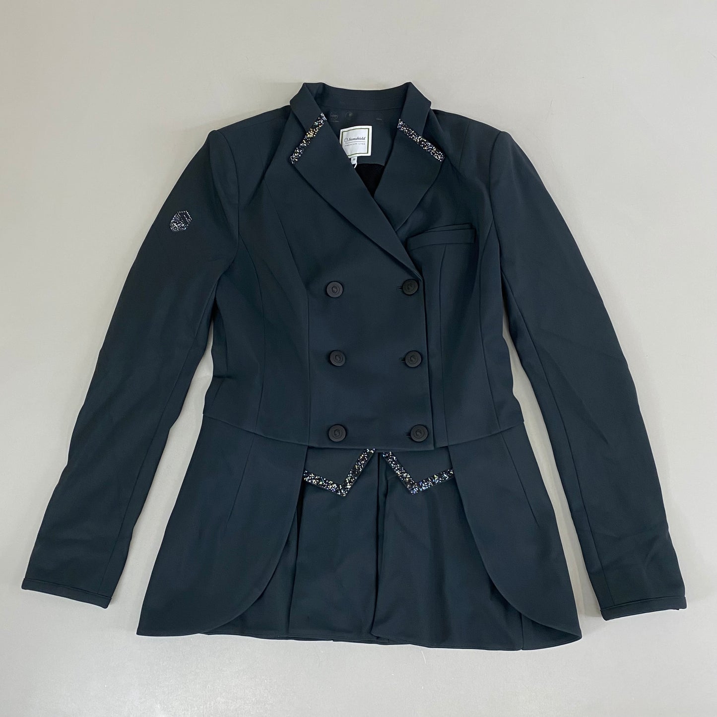 SAMSHIELD Short Frac Premium Equestrian Jacket Women's Sz US 6, UK 8, FR 36 Moonless Night