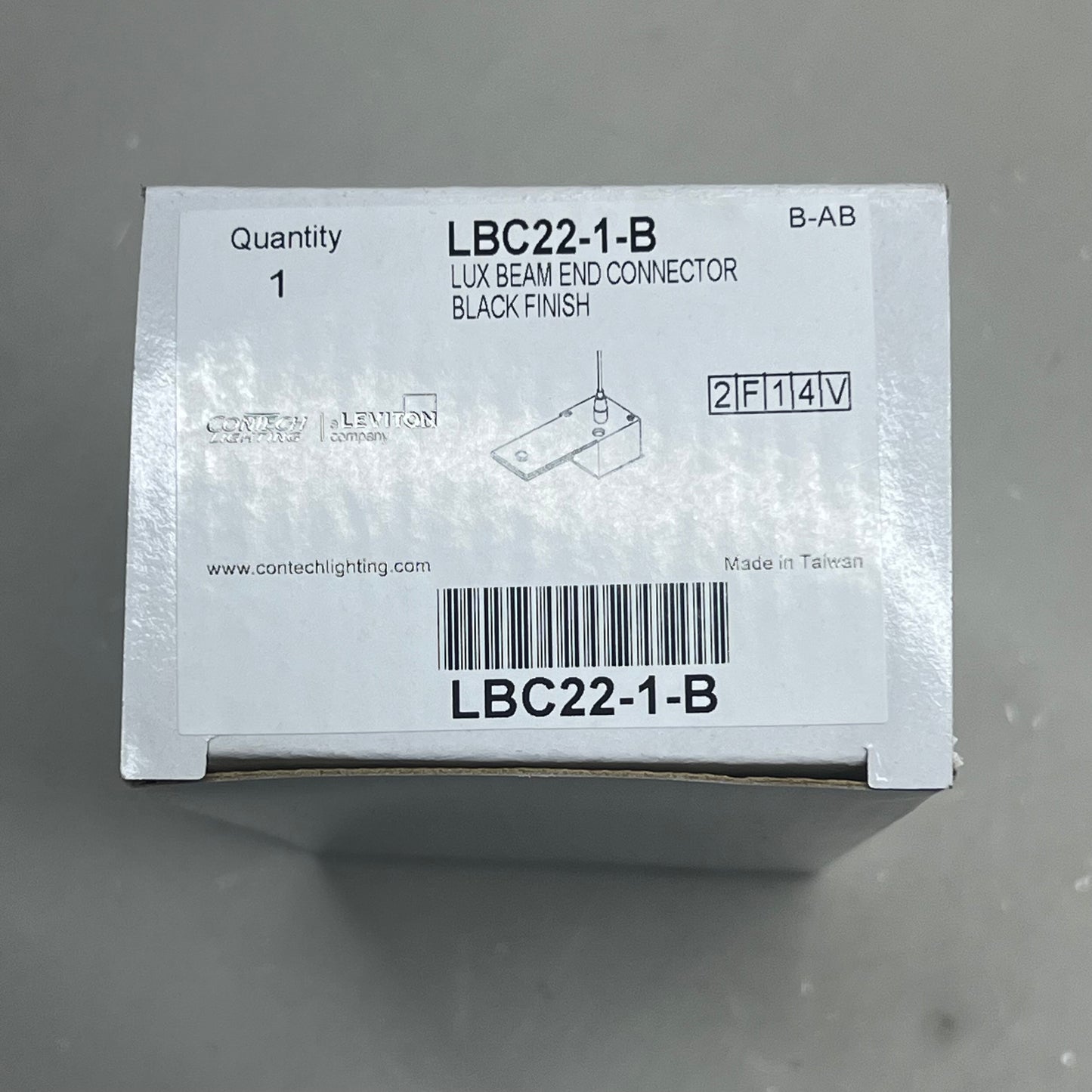 CONTECH Leviton Lux Beam Connector Track System Black Finish LBC22-1-B