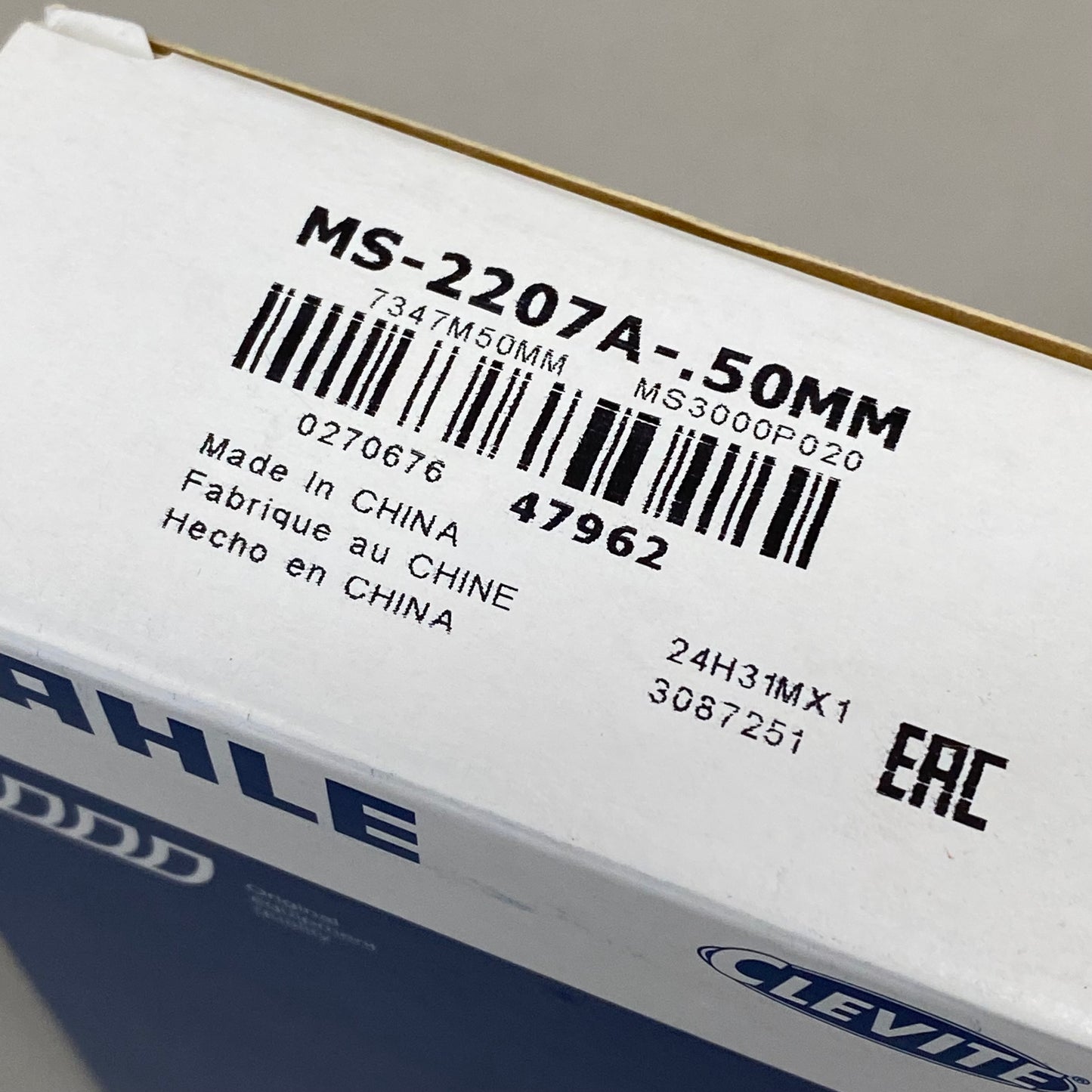 MAHLE (8 Pieces, 1 Box) Clevite Engine Crankshaft Main Bearing Set For Ford, Mercury, Jaguar MS-2207A-50MM