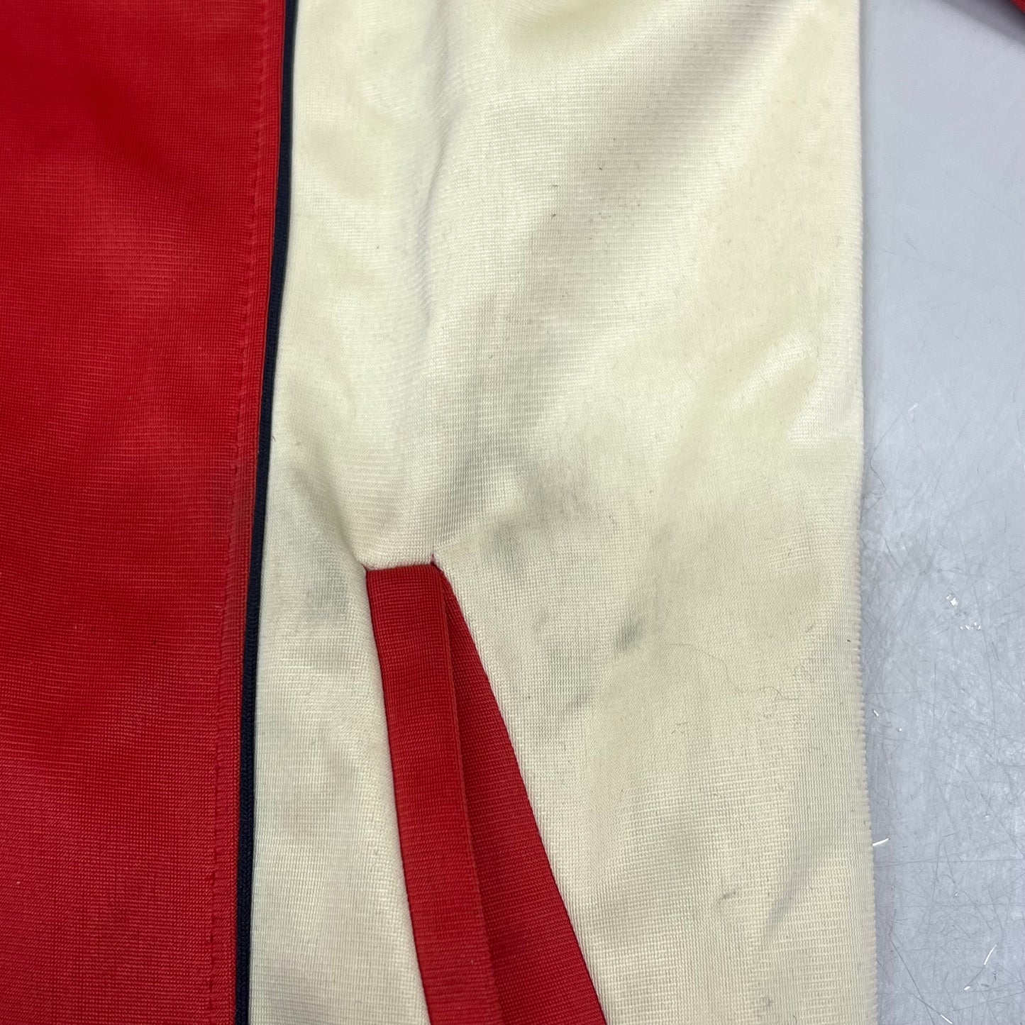 SERGIO TACCHINI Sportswear Track Suit Zip Up Jacket US Sz 40 Red/Cream (Used)