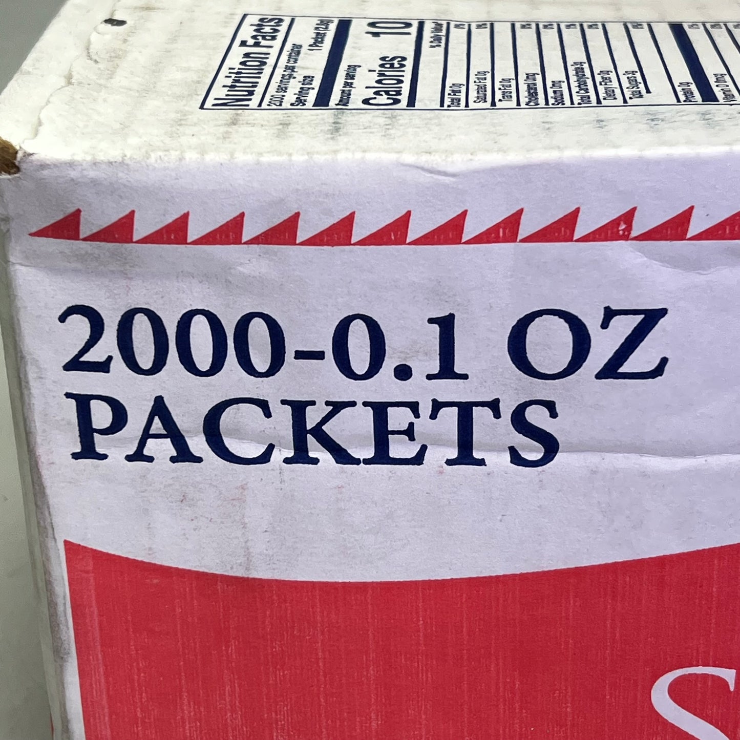 ZA@ ZA@ N'JOY (2000 PACK) Sugar Packets 2.8 G White (Slightly Damaged Box)