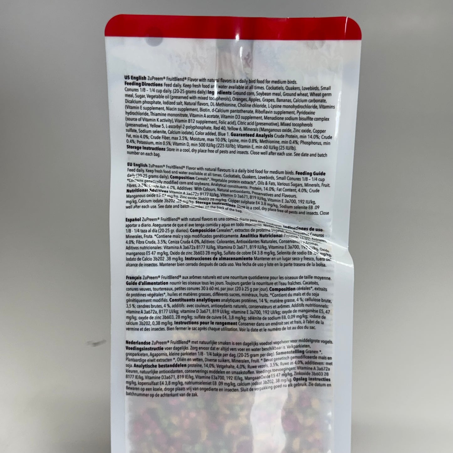ZUPREEM (2 PACK) FruitBlend Daily Medium Bird Food 14 oz. BB 05/27