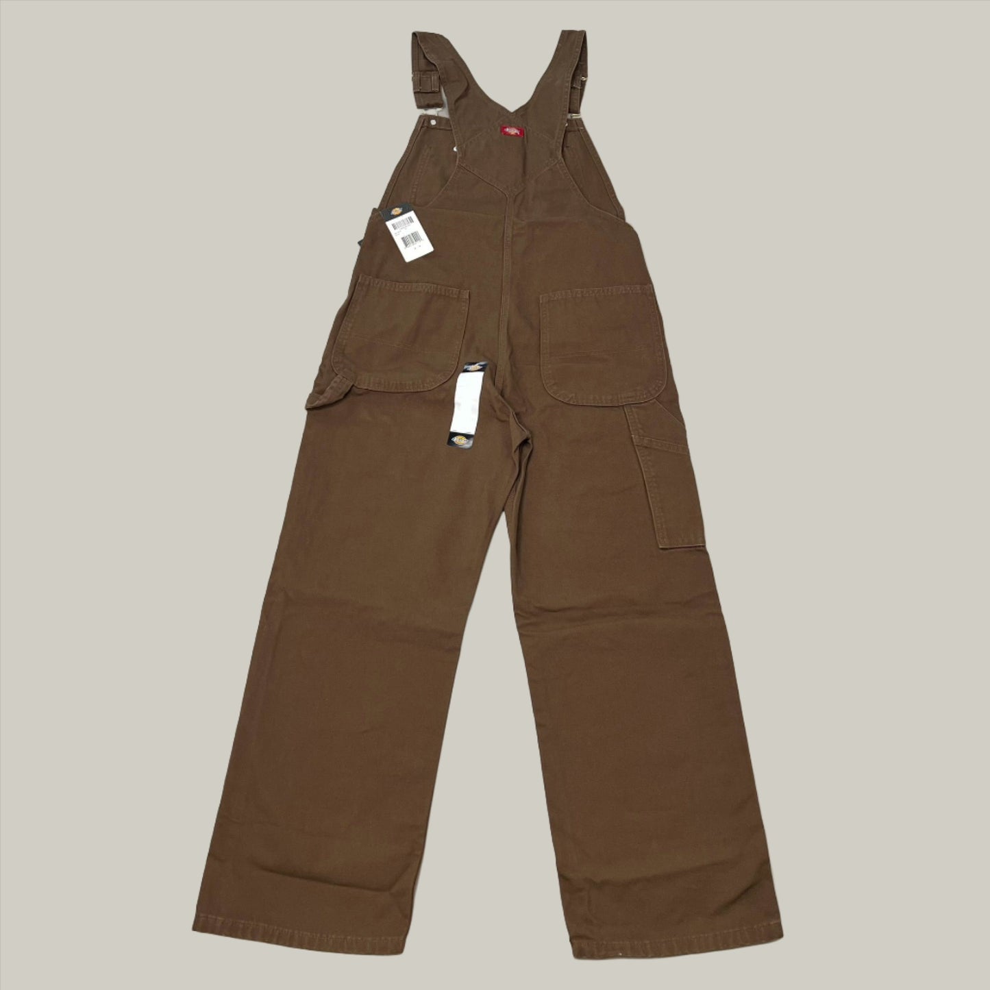 DICKIES Classic Highback Duck Bib Overall Mns 50X30 Rinsed Timber Brown DB100RTB