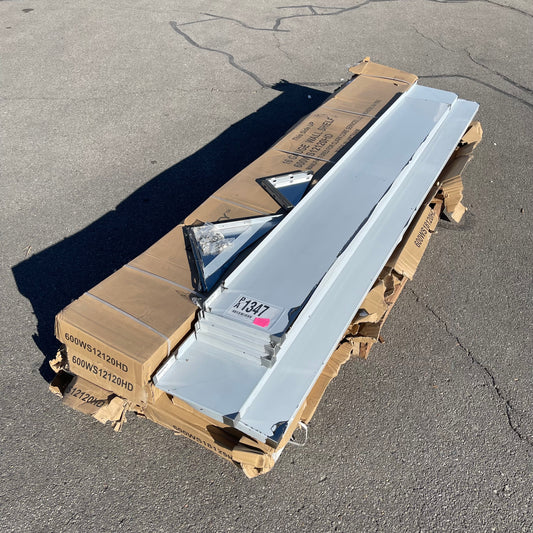 ZA@ Pallet of REGENCY Heavy-Duty Solid Wall Shelves ~370 lbs Stainless Steel 600WS18120HD (AS-IS)
