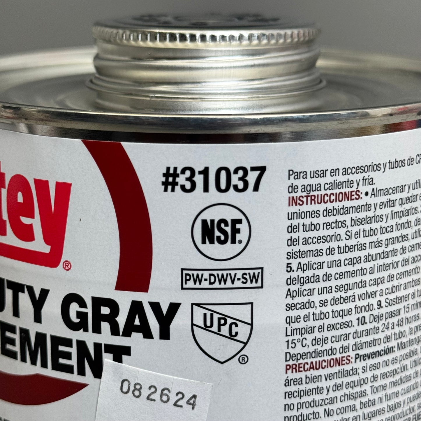 OATEY Brush In Can CPVC Cement Heavy Duty Gray 32 oz Model 31037