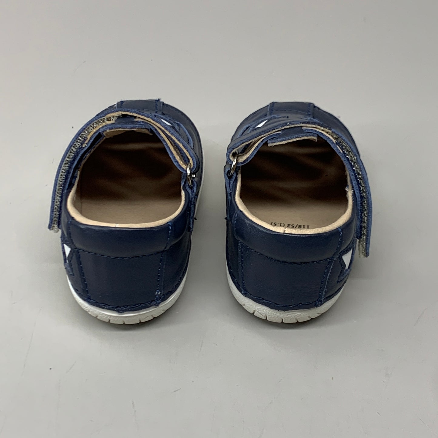 OLD SOLES Baby's Springy Pave Leather Shoes Sz 4 EU 20 Navy / Snow #4080