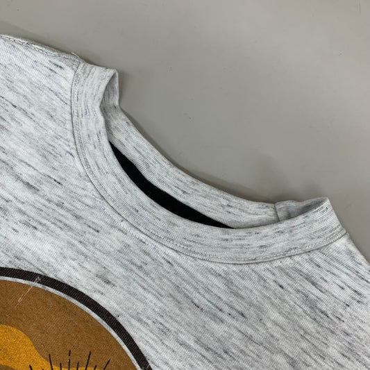 LONEROCK Helen Georgia Crew Sweatshirt Sz Small Grey/White