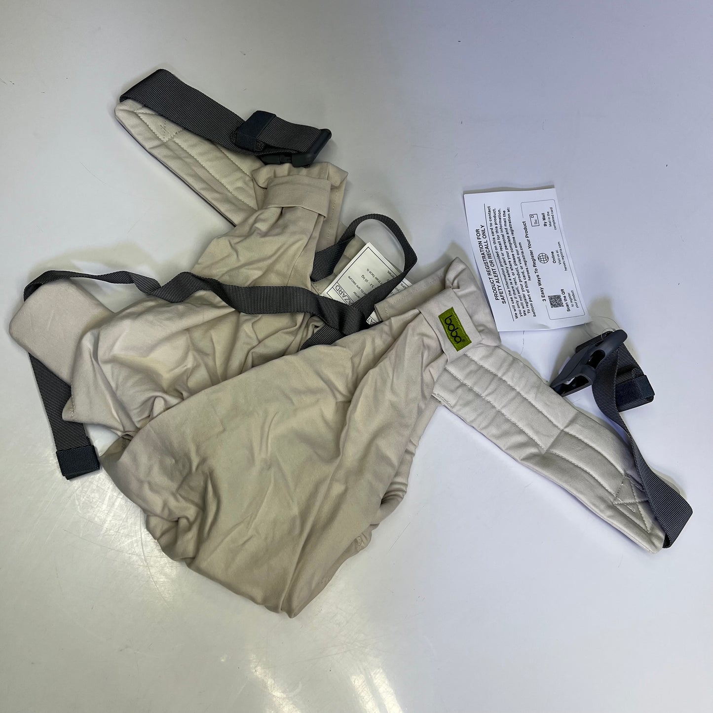 ZA@ BOBA Bliss Baby Carrier One Size 24"-58" Waist Organic Stone BLS2-0STO C