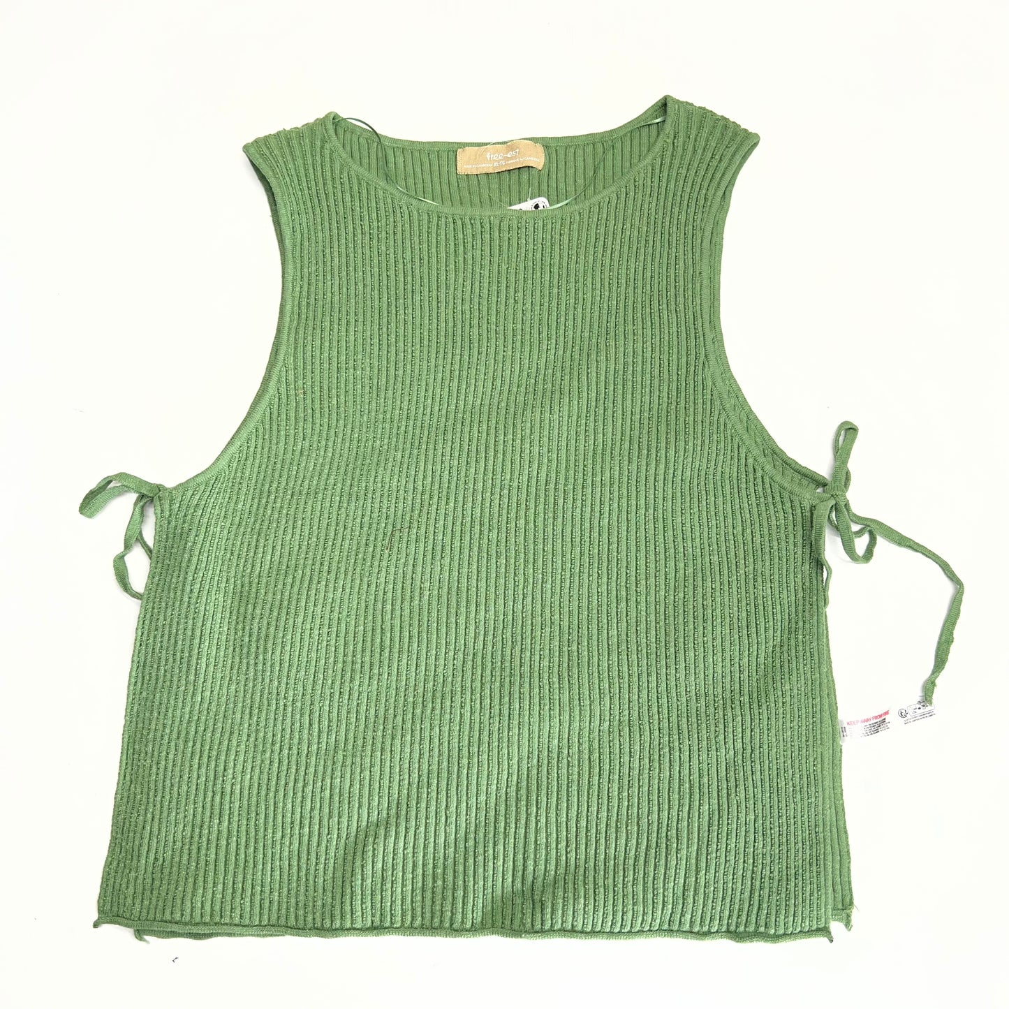 FREE PEOPLE Free Est Lizzie Sweater Top Scoop Neck Women's Sz XL Green OB2182105
