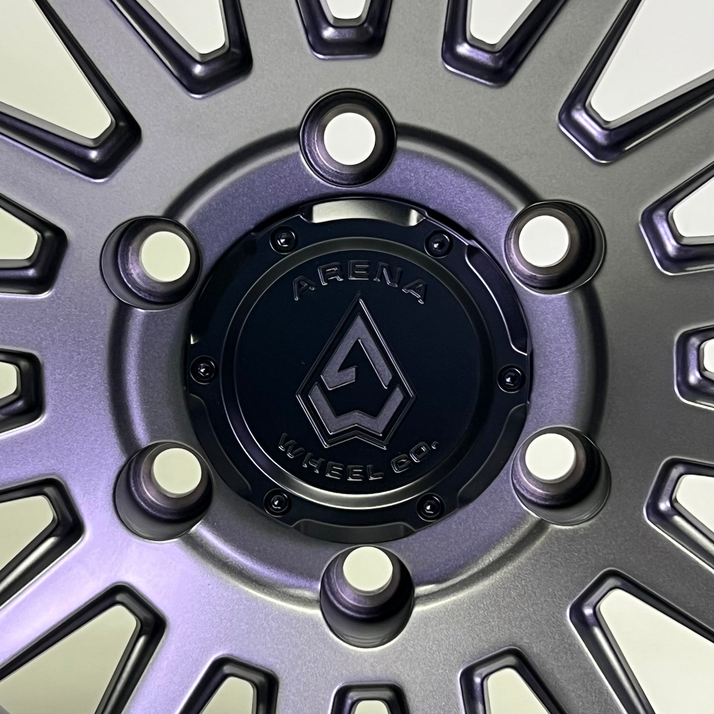 ARENA WHEEL Battle Wheel 17" x 9", Stud Circle: 6 x 139.7 Satin Gun Metal Center Stain Black Lip A101