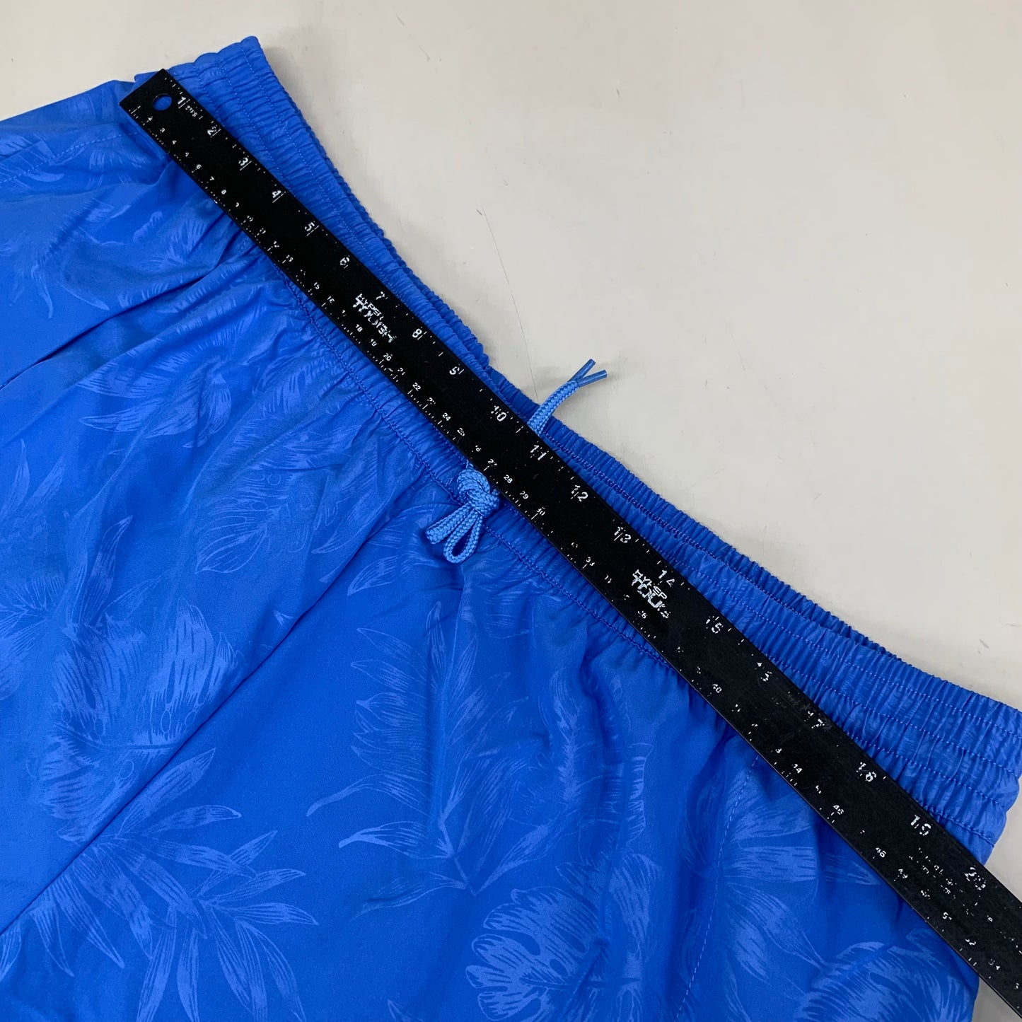 RAYA SUN Stretch Swim Style Shorts W/ Flower Design Women's 3X Blue/Gray