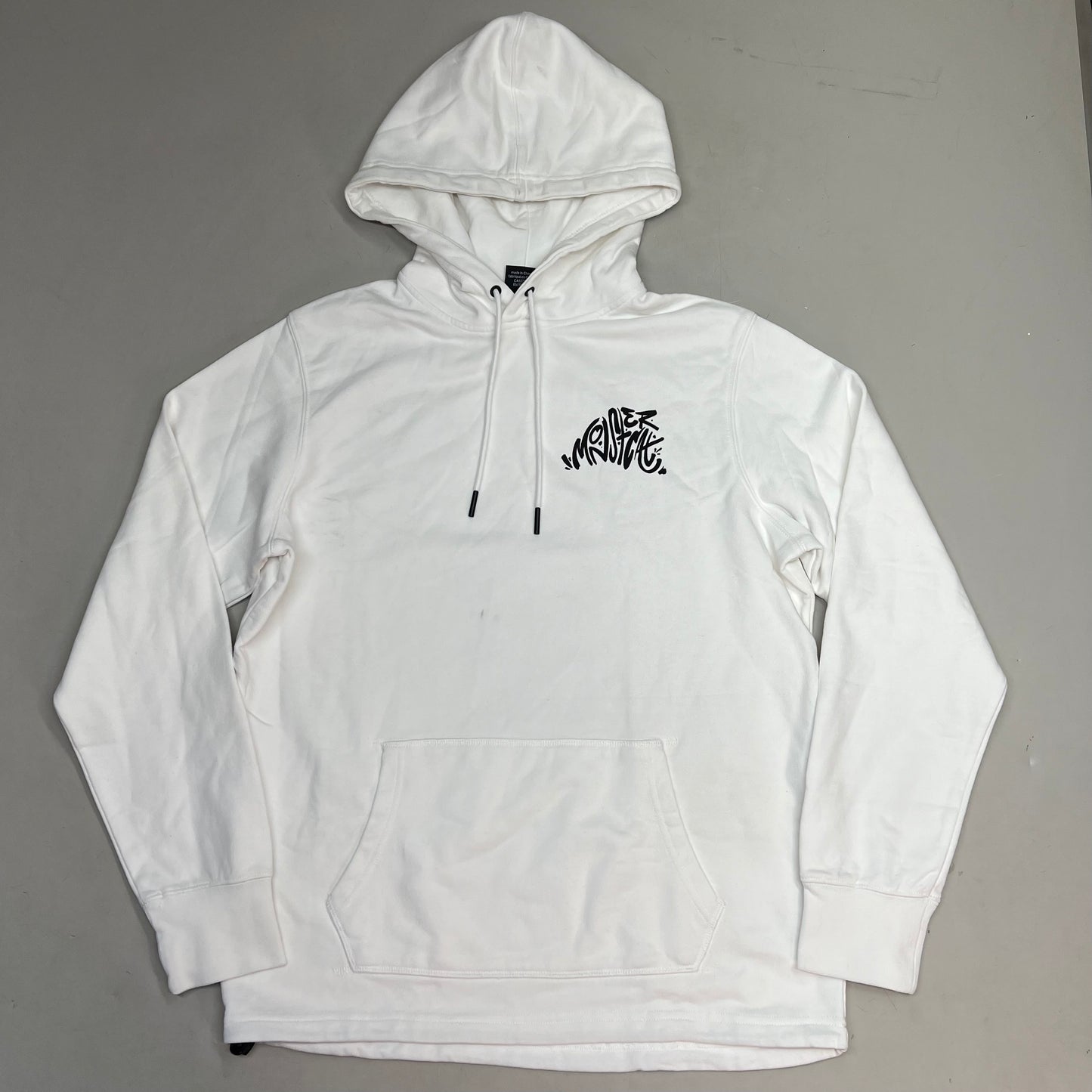 MONSTERCAT Records Adjustable Waist Sweatshirt Korean Fighter Men's Sz M White