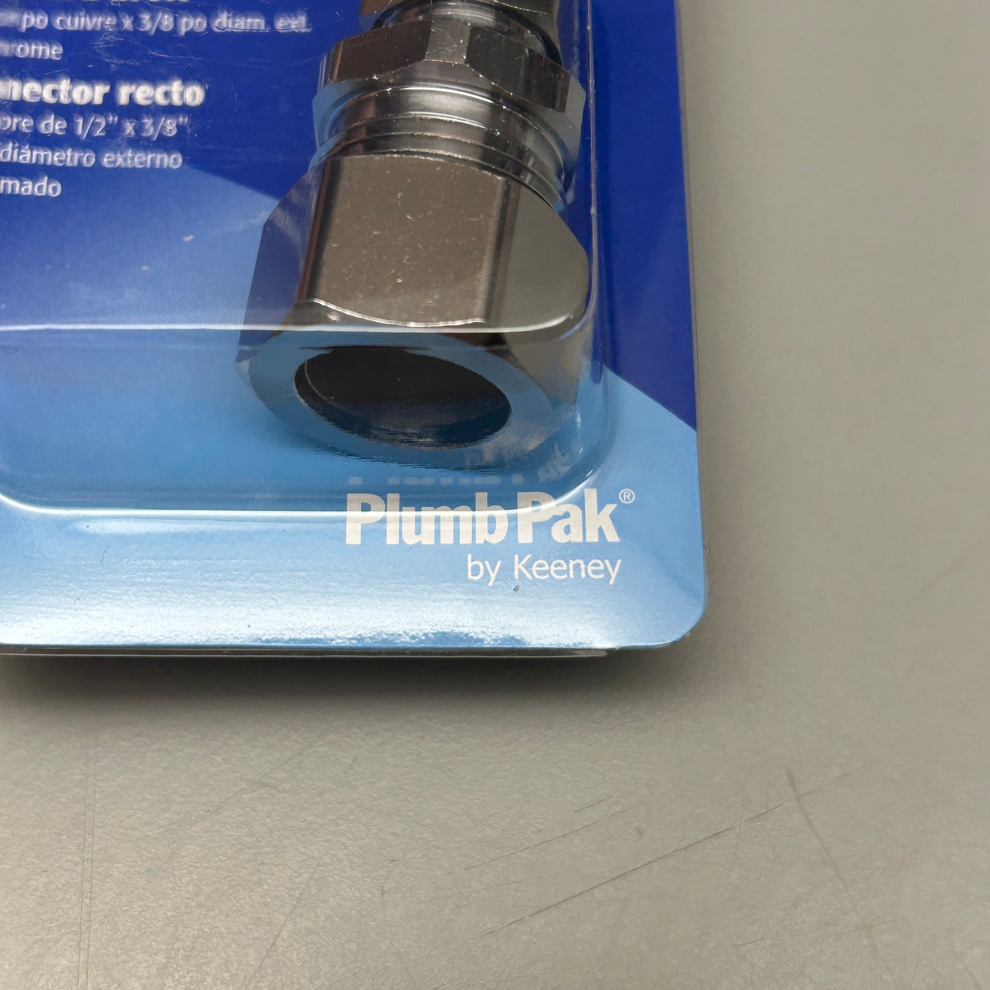 PLUMB PAK 6-PACK! Straight Connector 1/2" Copper x 3/8" O.D. Chrome (New)