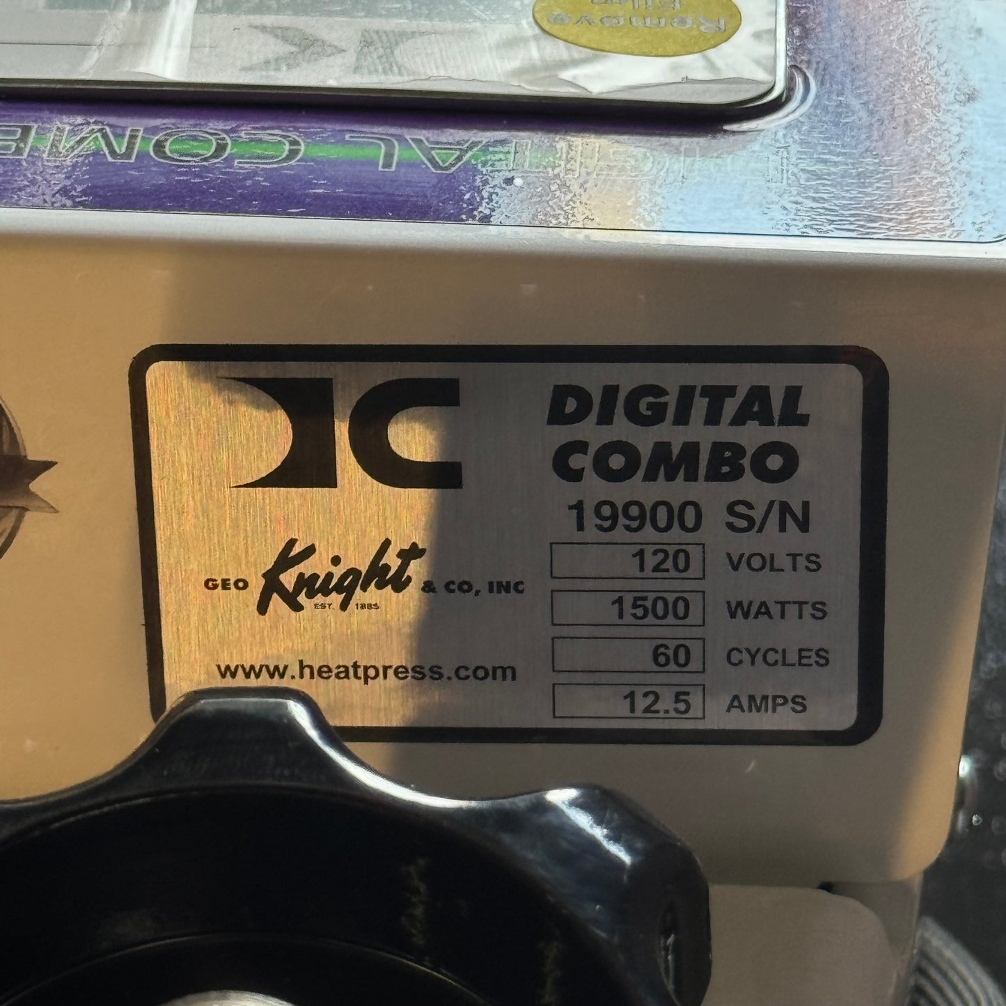 KNIGHT Digital Combo C16 Swing-Away Heat Press - 120V 1500W Sz 20"L x 15.5"W x 22"H